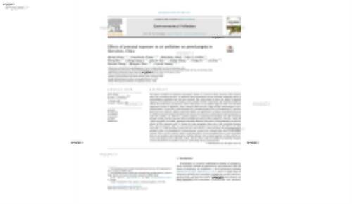 Effects of prenatal exposure to air pollution on preeclampsia in Shenzhen, China